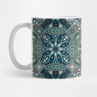 Vintage patchwork with floral mandala elements Mug